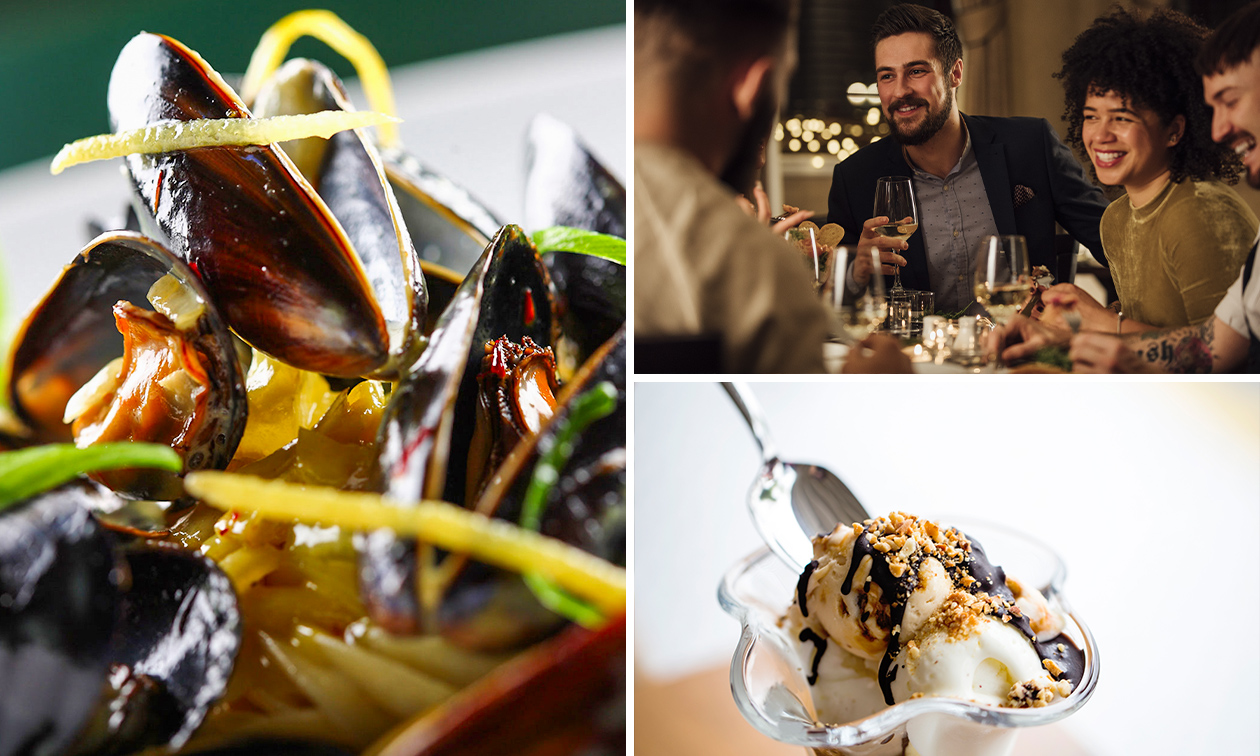 Menu moules en 2 ou 3 services au choix chez L'impératrice