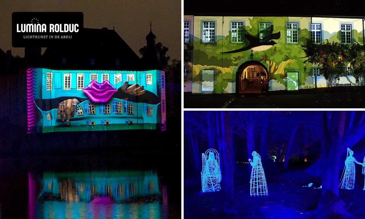 Entree Lumina Rolduc - Lichtkunst in de Abdij + koffie, thee of warme chocomel