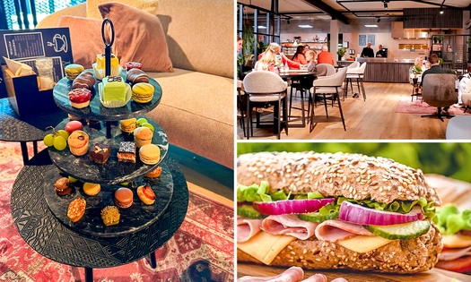 High tea of warme drank + gebak of lunch met soep + smoothie