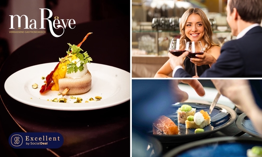 3- of 4-gangendiner van de chef + brood + amuse bij Ma Rêve