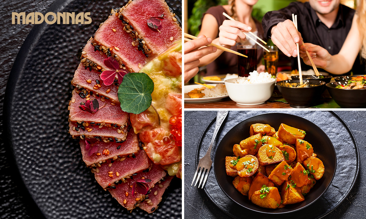 Spaans of Aziatisch 2-gangen shared dining-diner bij Madonnas