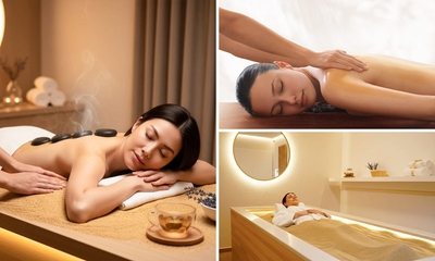 Gouden zandbadtherapie (45 min) of massage (30 of 60 min) naar keuze