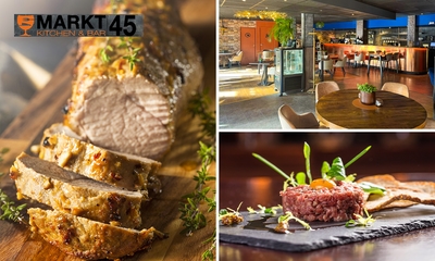 2-gangendiner à la carte + brood bij Markt 45