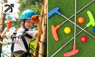 Klimpark (2 uur) + mini- of discgolf (1 uur)