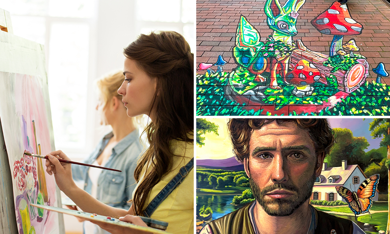 Teken- of schilderworkshop naar keuze (2 uur) + drinken + iets lekkers