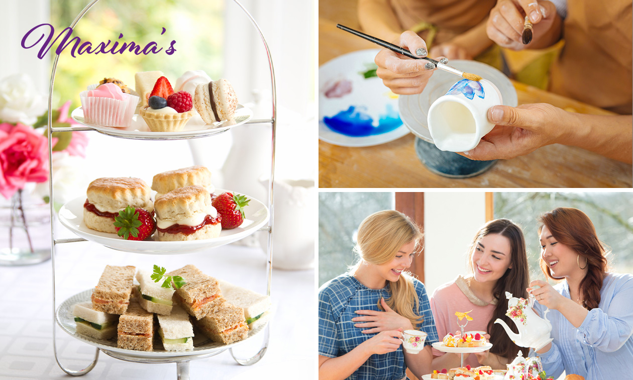 High tea + servies schilderen (2 uur)