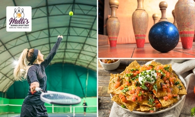 Indoor-Tennis oder Kegeln + Nachos mit Dip (2 Stunden)
