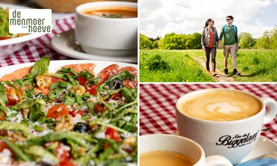 Wandelarrangement incl. warme drank + gebak + route + lunch bij Menmoerhoeve