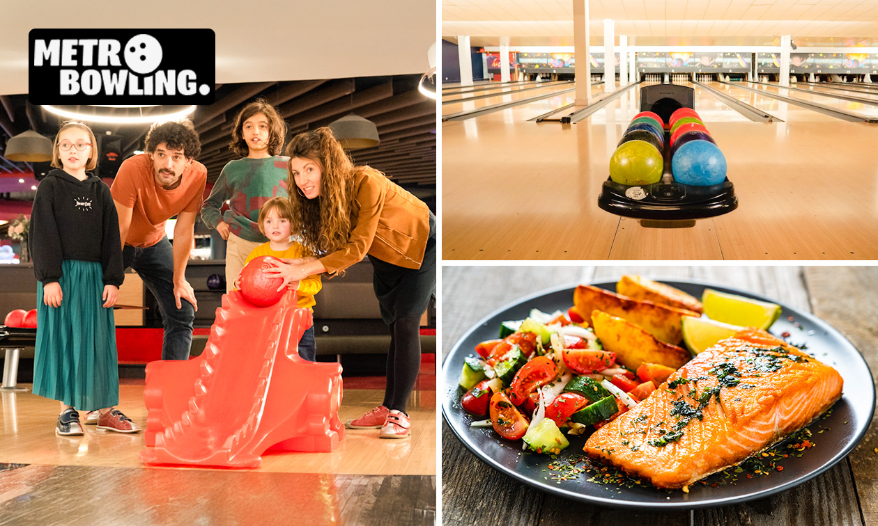 Partie de bowling + menu au choix au coeur de Lille