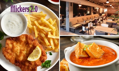 2-gangen schnitzellunch of -diner bij Mickers 2.0