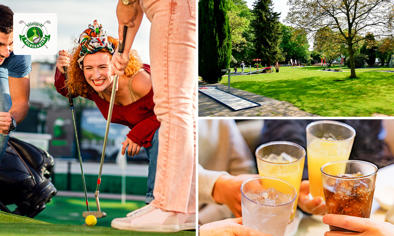 Minigolf + Heißgetränk oder kaltes Softgetränk