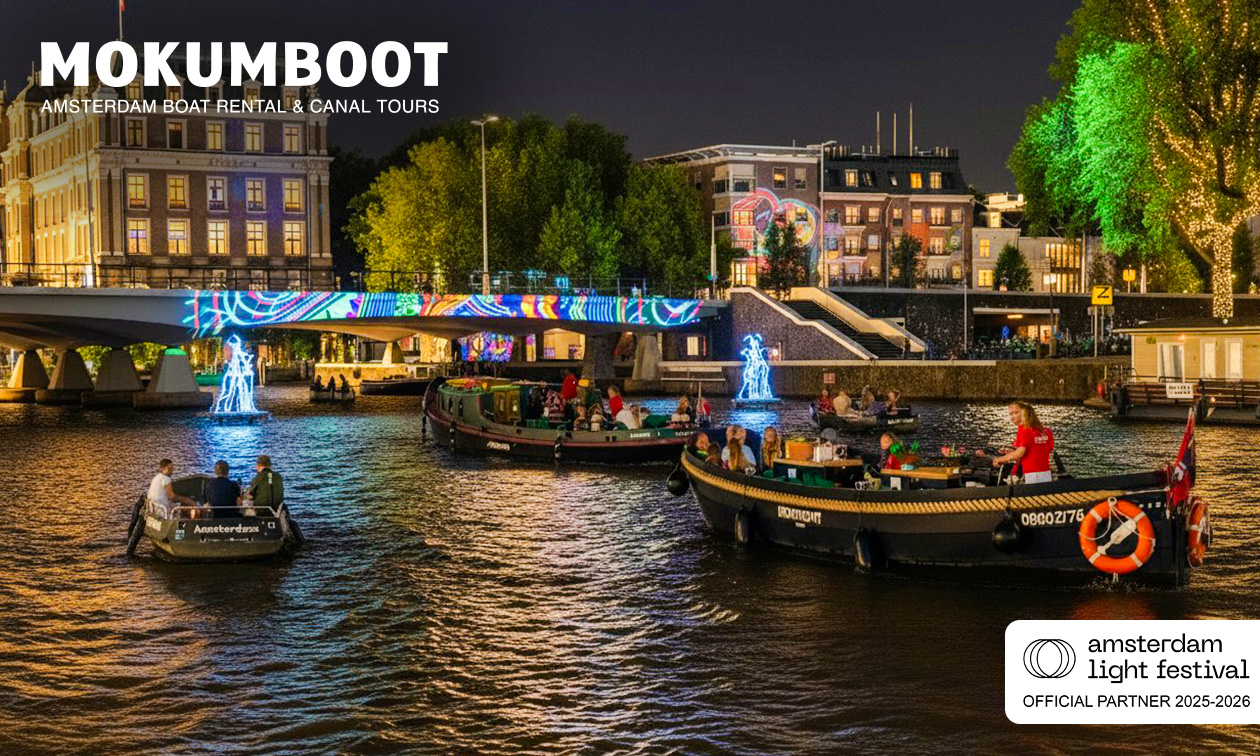 Rondvaart (75 min) + evt. onbeperkt drinken tijdens Amsterdam Light Festival