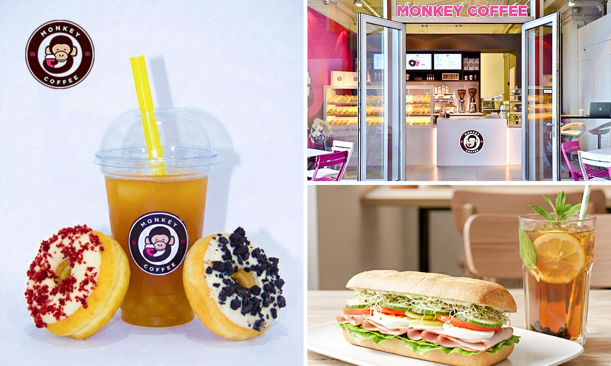 Donut naar keuze + bubble tea OF broodje + iced tea naar keuze