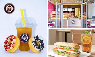Donut naar keuze + bubble tea OF panini/tosti + iced tea naar keuze