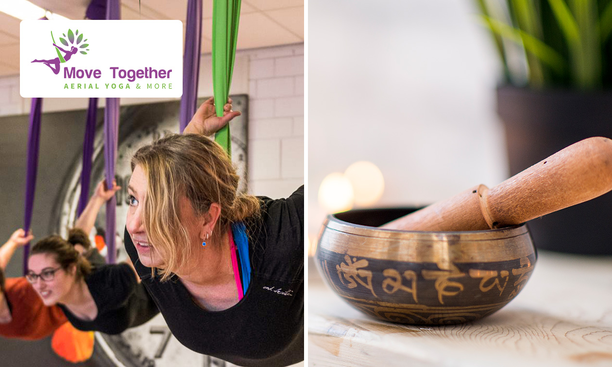 Workshop soundbath óf aerial yoga óf 5 yogalessen