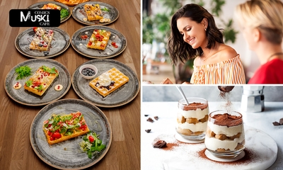 Menu gaufres de Bruxelles en 2 services à la carte à Bruxelles