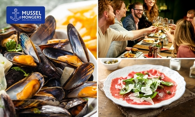 3-gangen mossellunch of -diner bij Mussel Mongers