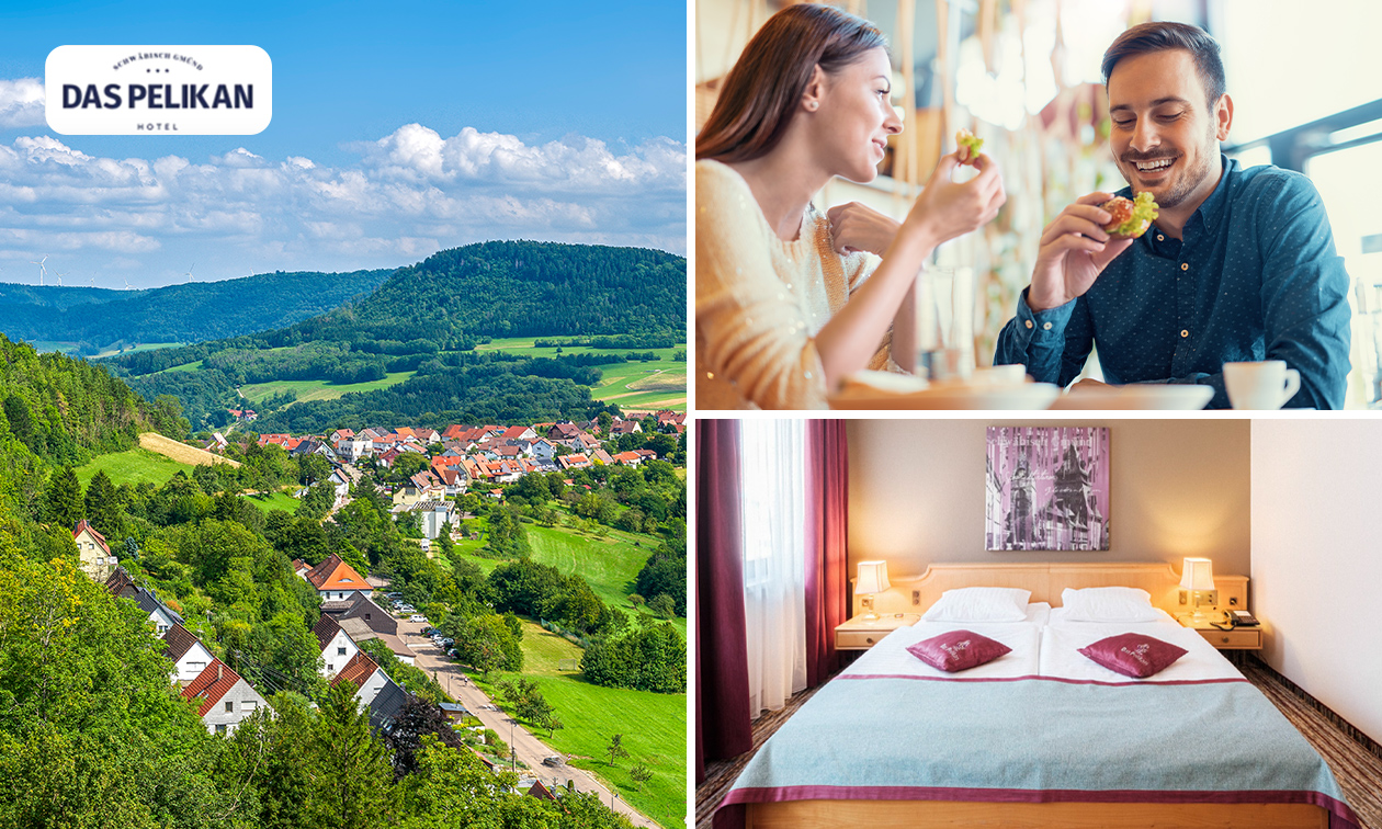 Overnachting(en) voor 2 + ontbijt + drankje in Schwäbisch Gmünd