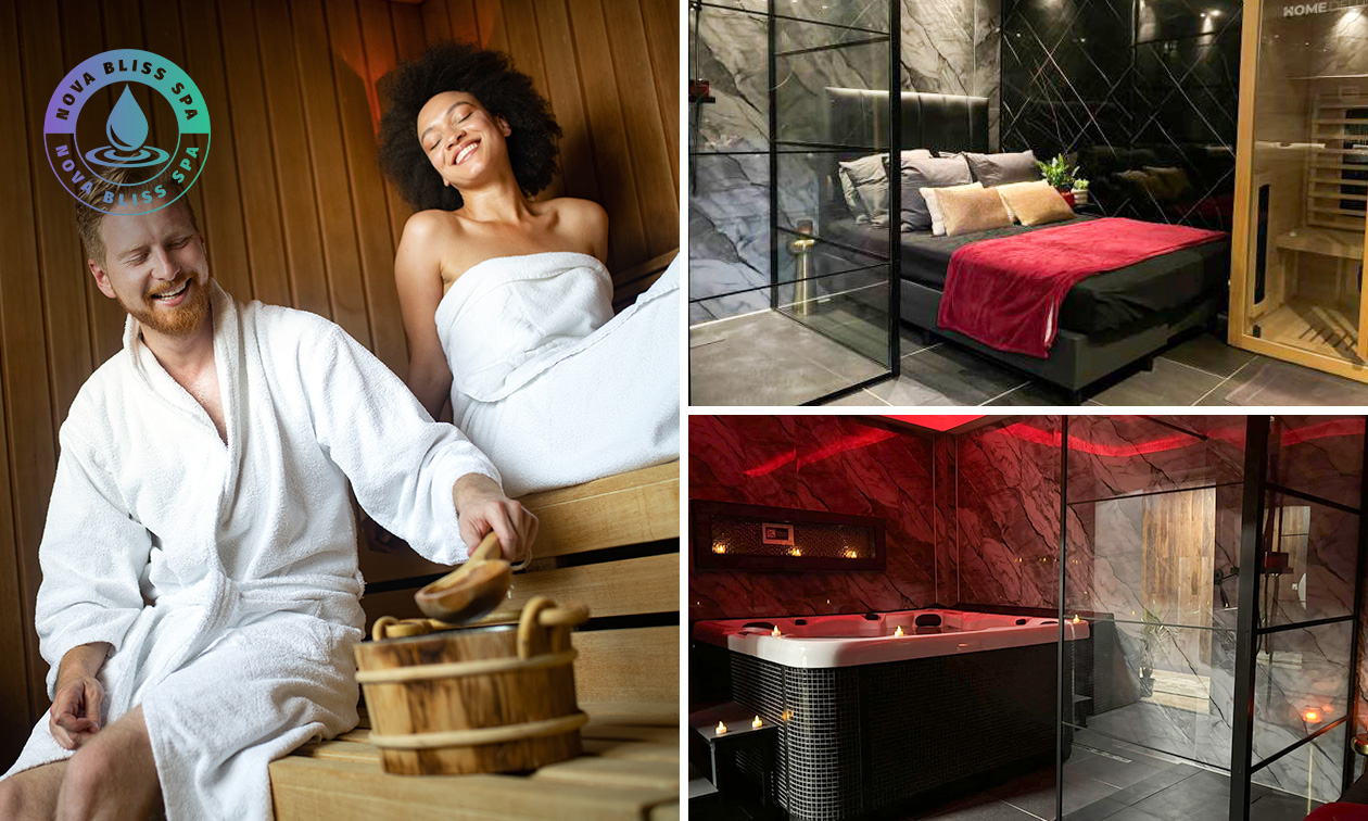 Privéspa (3 uur) + romantisch arrangement voor 2 personen