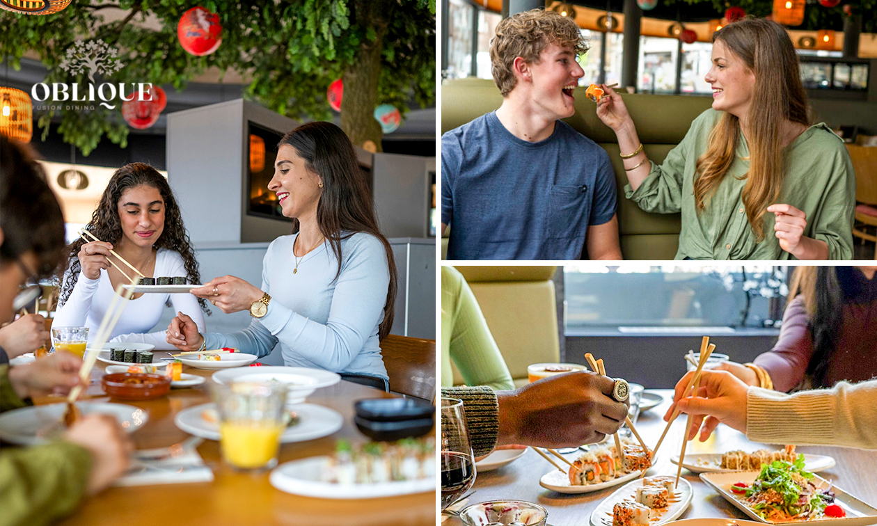 All-You-Can-Eat & Drink (2 of 2,5 uur) bij Oblique fusion dining in hartje Den Haag