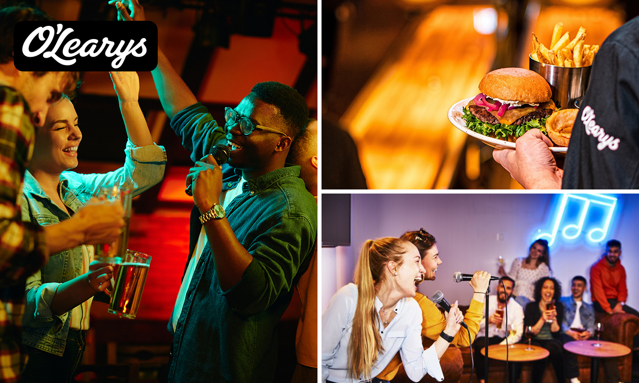 Karaoke (50 min) + hoofdgerecht naar keuze bij O'Learys
