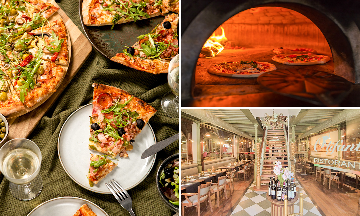 2-gangen pizzadiner of -lunch