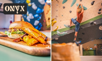 Dagpas boulderen + huur boulderschoenen + burger naar keuze