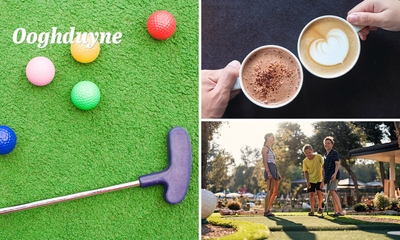 Potje minigolf + warme drank of slush puppie