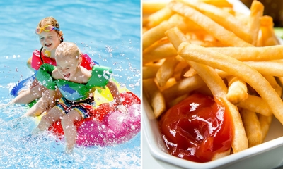 Entree voor Optisport Tolhuisbad + friet met saus
