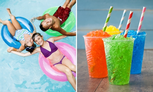 Entree subtropisch zwembad Poelmeer + Slush Puppie