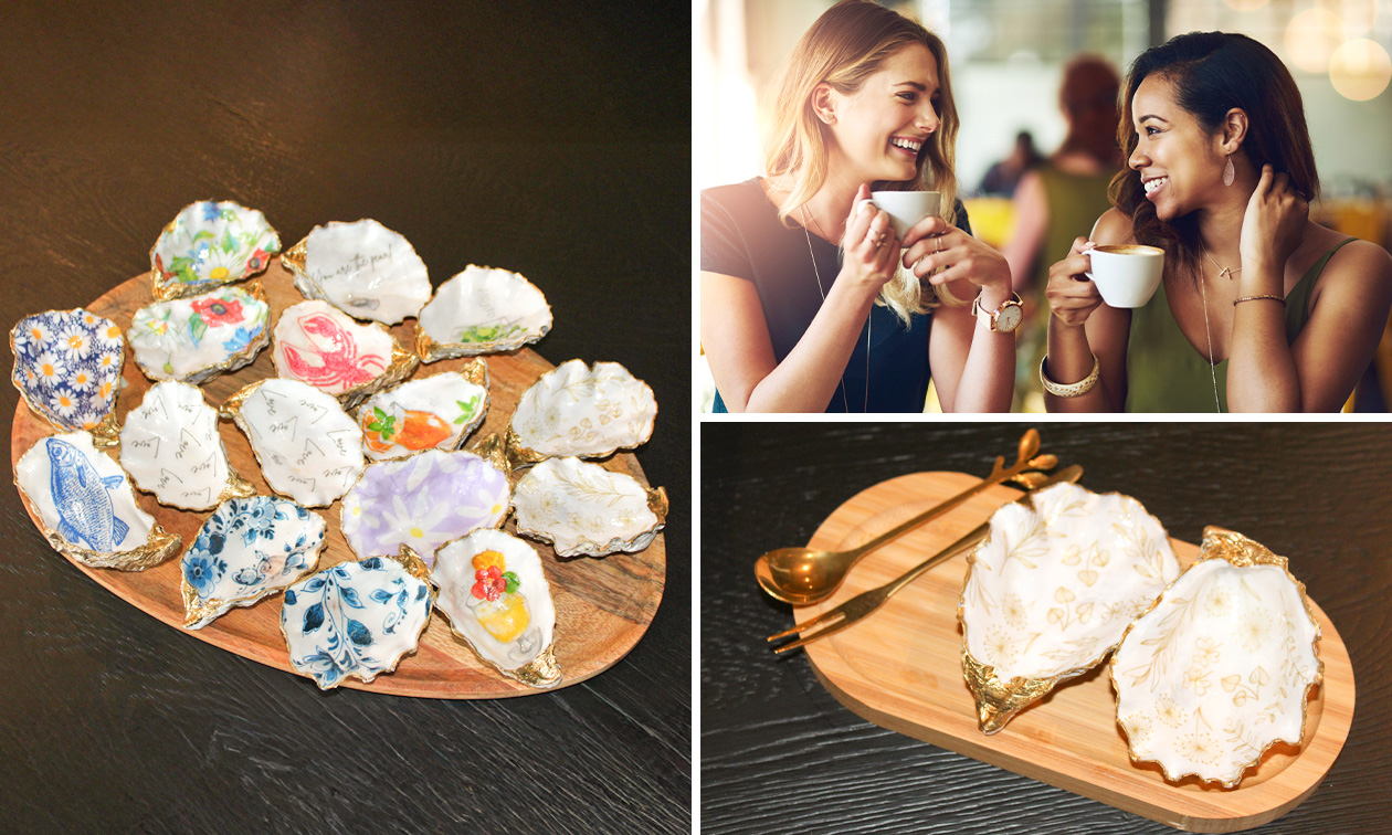 Workshop oester decoreren (1,5 tot 2 uur) + onbeperkt koffie/thee + iets lekkers