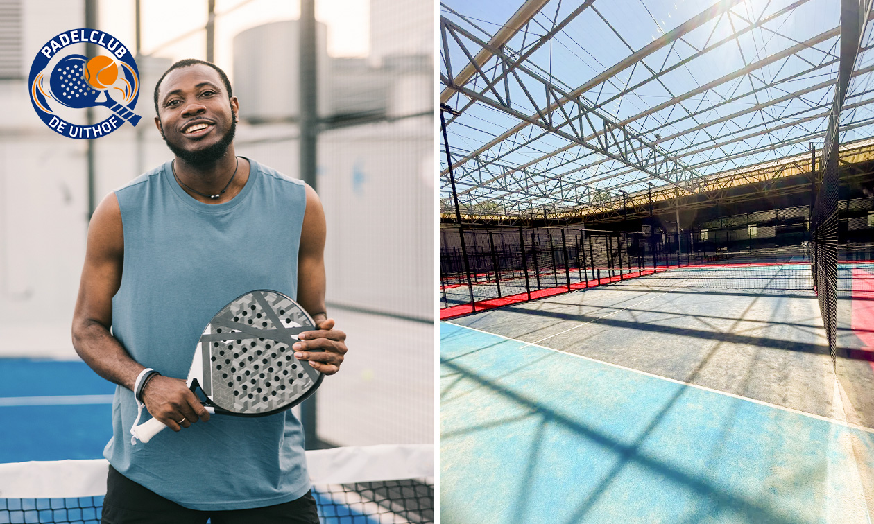 Huur padelbaan (1,5 uur) voor 4 personen + evt. koffie/thee en luxe koek