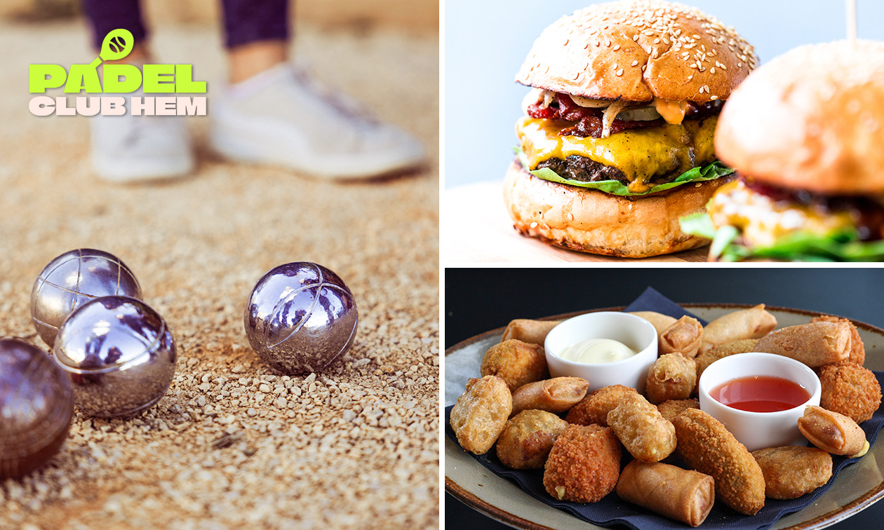 Jeu de boules voor 2 t/m 4 pers. (1 uur) + evt. bittergarnituur of hamburger