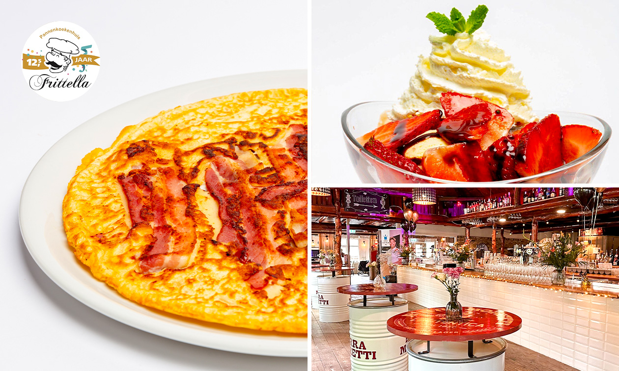 Hollandse pannenkoek naar keuze + dessert bij Pannenkoekenhuis ‘t Golfje Frittella