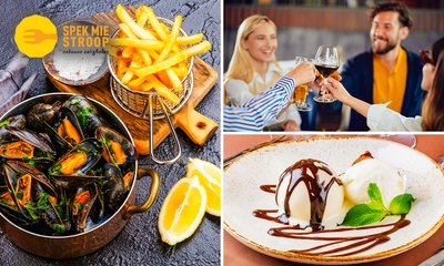 2-gangen mossellunch of -diner bij Pannenkoekenrestaurant Spek Mie Stroop