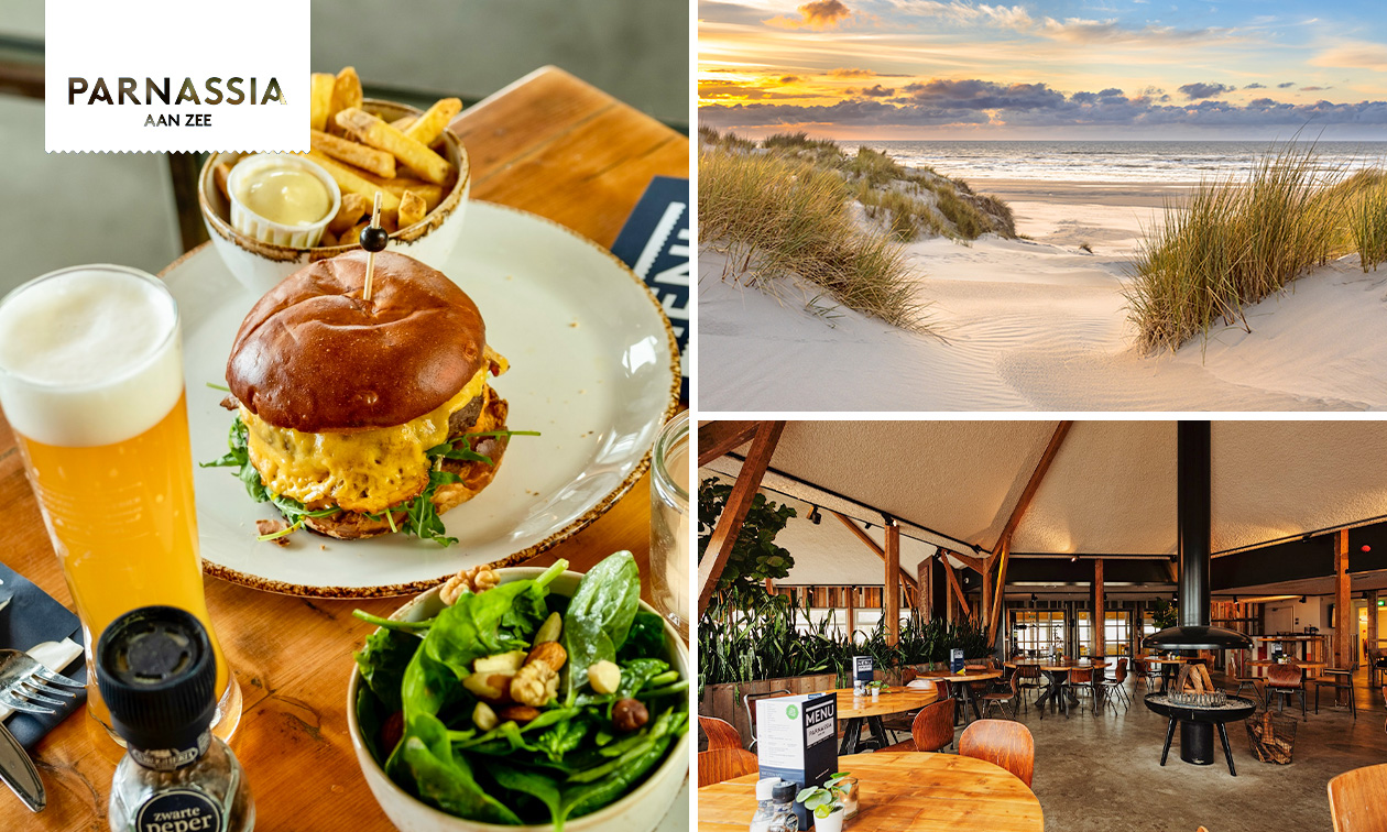 Burger naar keuze + friet bij Parnassia Aan Zee