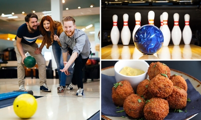 Bowlen (1 of 1,5 uur) + saté, burger, schnitzel of bittergarnituur bij Partycentrum ST. FRANS