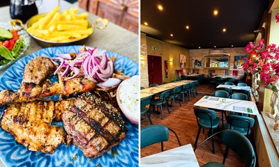Grillschotel voor 1 persoon of 3-gangen gyrosschotel voor 2 bij Patras Grill Herzogenrath
