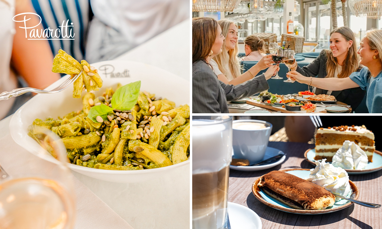 Italiaans 12-uurtje of 2-gangenlunch bij Pavarotti