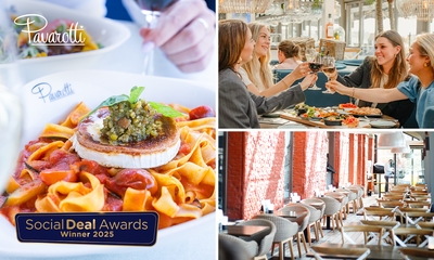 Italiaans 2- of 3-gangen keuzediner bij Pavarotti aan het strand van Kijkduin