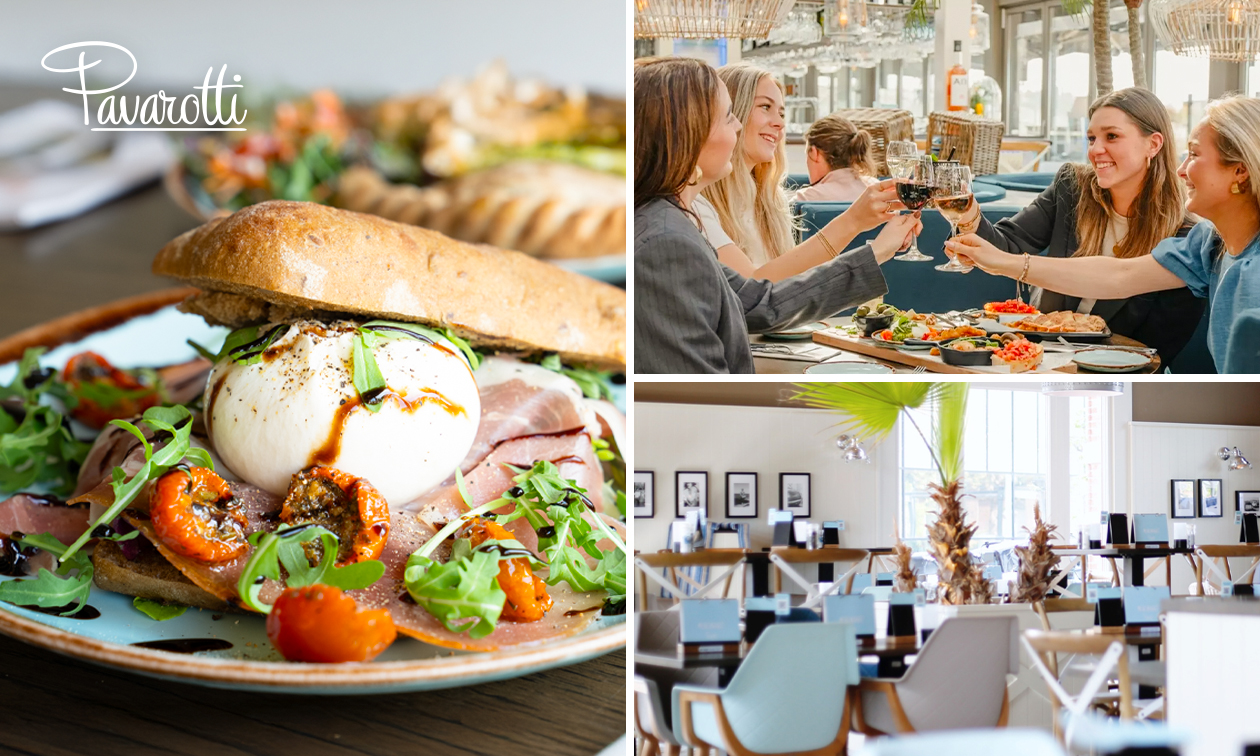 12-uurtje of 2-gangen keuzelunch bij Pavarotti Leiden