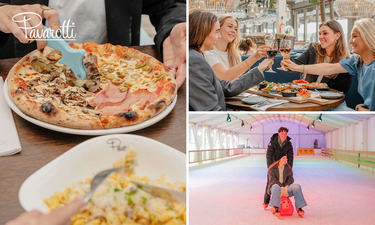 2- of 3-gangen keuzediner + muntje voor Ice Paradise bij Pavarotti Leidschendam