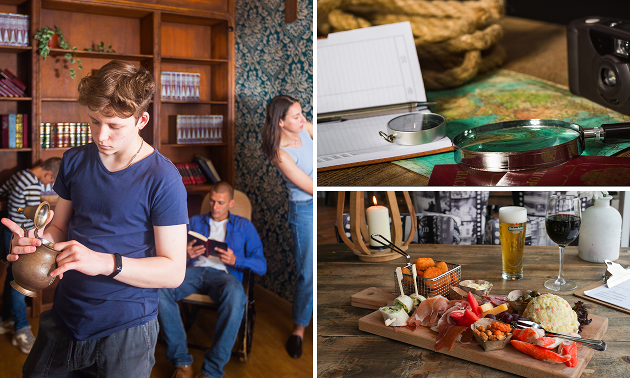 Escapebox (1 uur)  + drankjes + borrelplank bij Paviljoen Schoonhoven