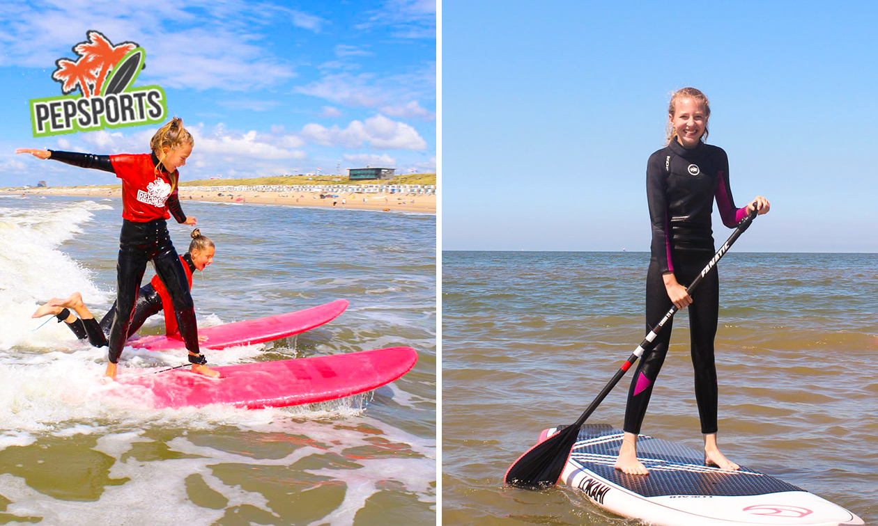 Suppen of surfen op de Noordzee (3 uur of hele dag)