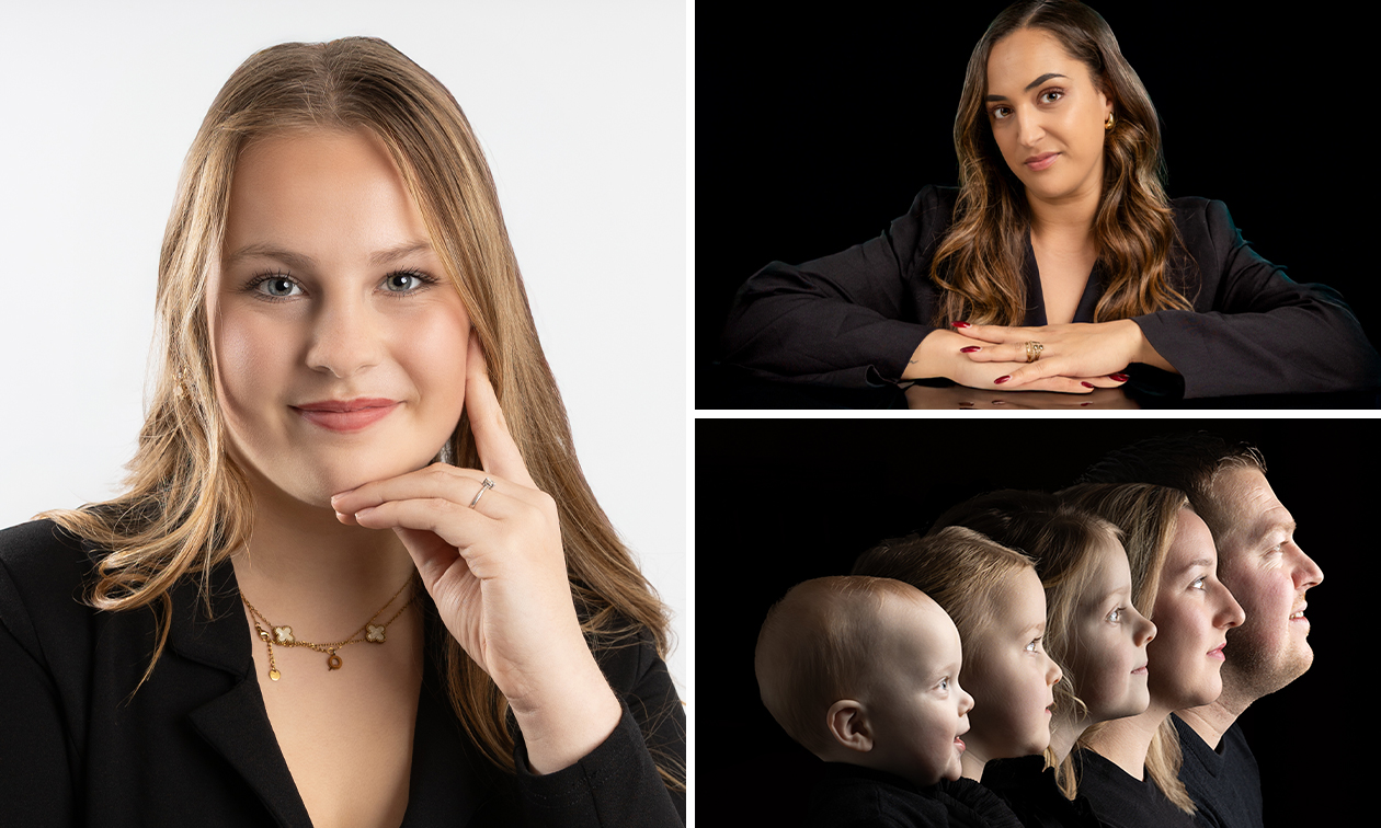 Fotoshoot (1 tot 5 personen) in studio of op locatie + 5 digitale foto's