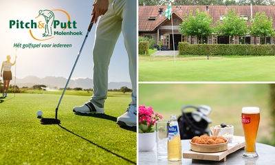 9 of 18 holes (voet)golfen + evt. gebak + bittergarnituur óf lunchgerecht naar keuze