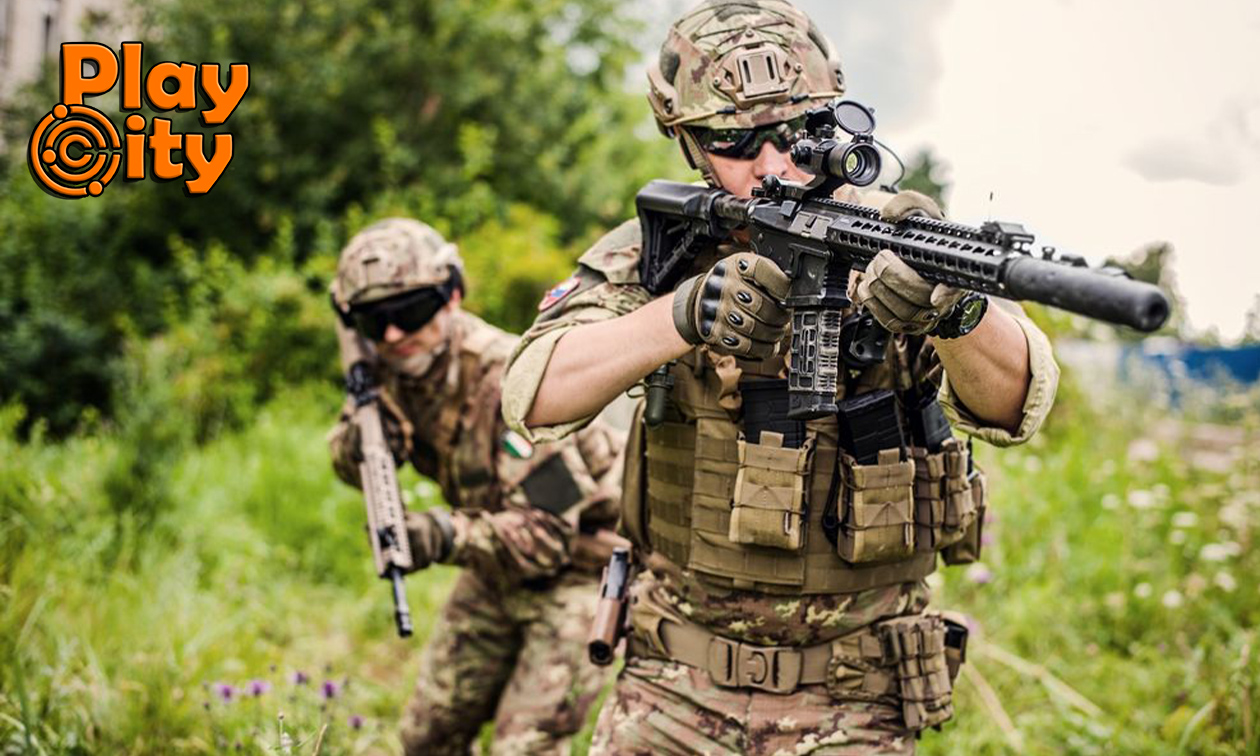 Airsoft (2 uur) incl. wapen, masker + 600 kogels