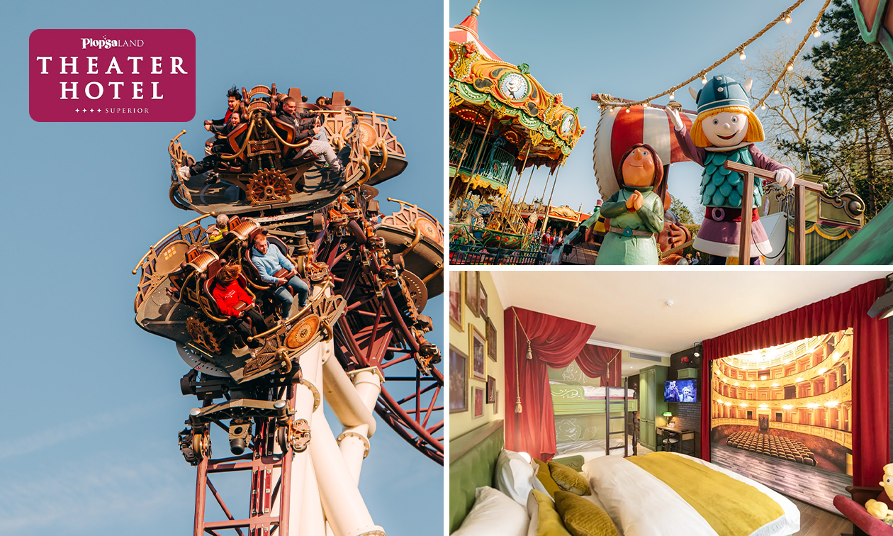 Overnachting voor 4 in het Plopsaland Theater Hotel + ontbijt + 2 dagen entree Plopsaland De Panne