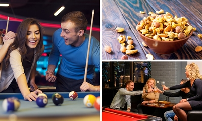 1 uur poolen + borrelmix bij Poolcafé The Bridge