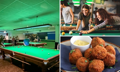 2 uur poolen + 8 bitterballen